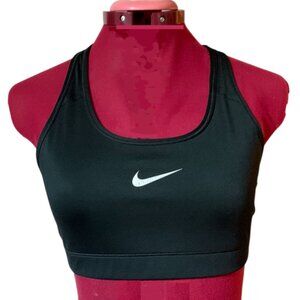 NIKE -  Black Swoosh - Sports Bra - Racerback Sports Bra Medium Support Medium